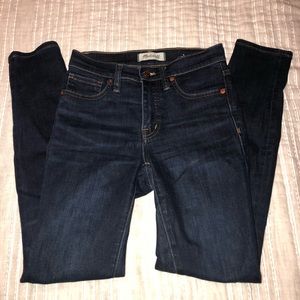 Madewell High-Rise Dark Wash Skinny Jeans